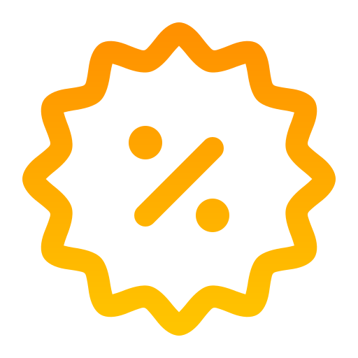 Icono de porcentaje de descuento.